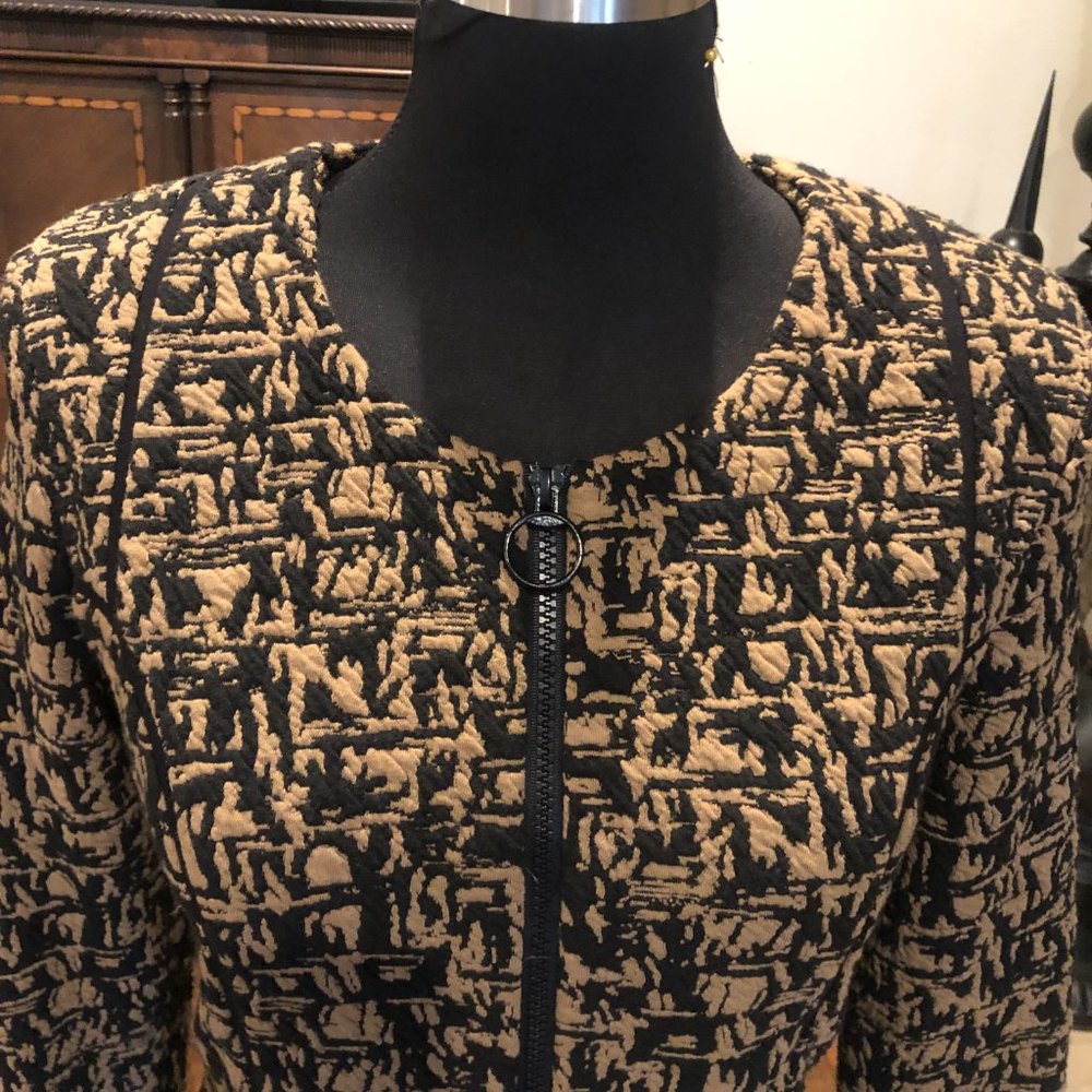 #36   Front zip black/gold fully lined jacket